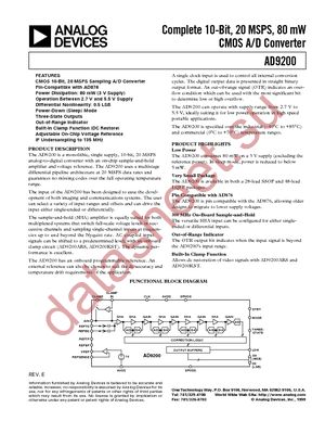 AD9200JRS datasheet  